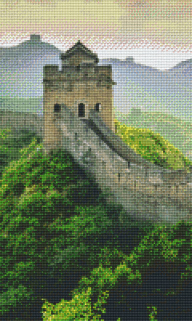 Chinese Wall Twelve [12] Baseplate PixelHobby Mini-mosaic Art Kits image 0